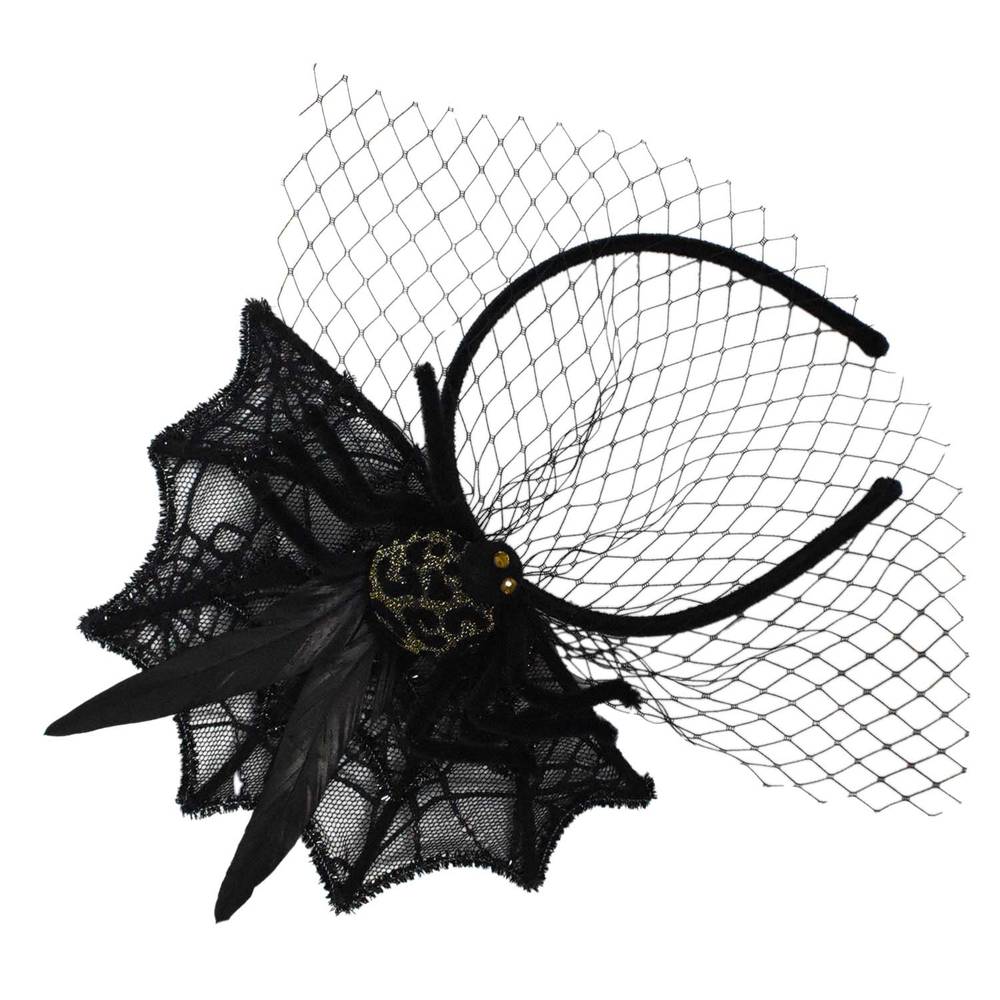 Spooky Village Cobweb Spider Headband, Assorted Styles, 1 Ct