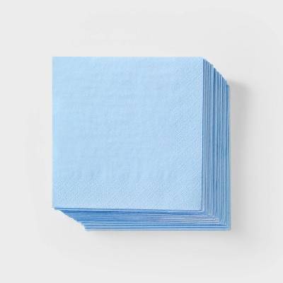 30ct Blue Beverage Napkins - Spritz™