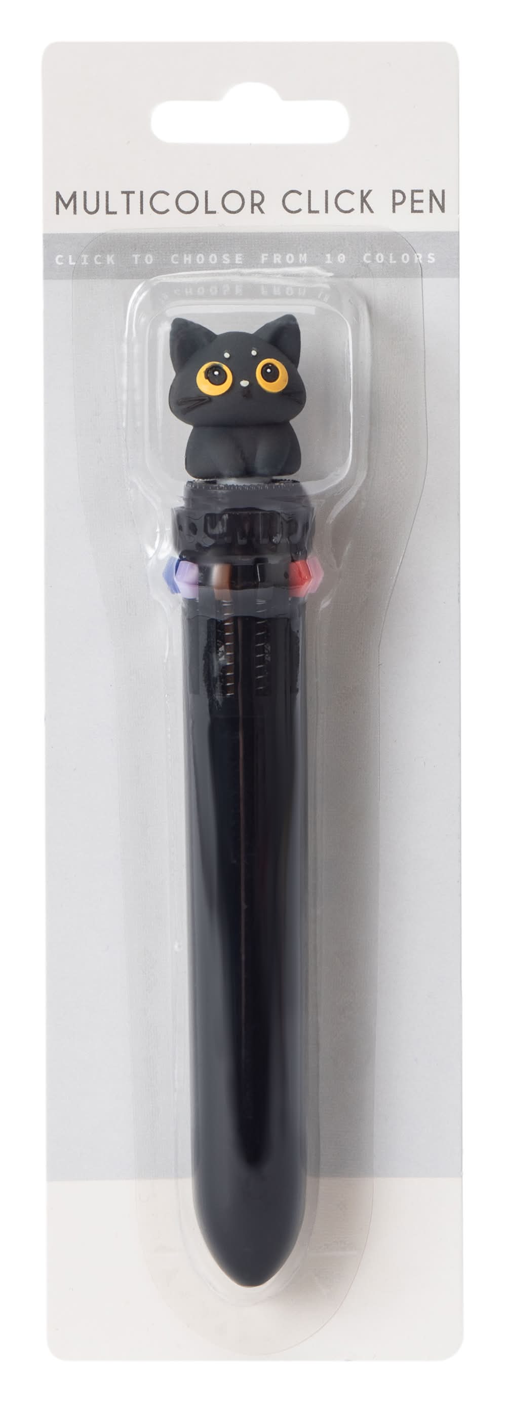 Novelty Multicolor Click Pen 5.96in Black