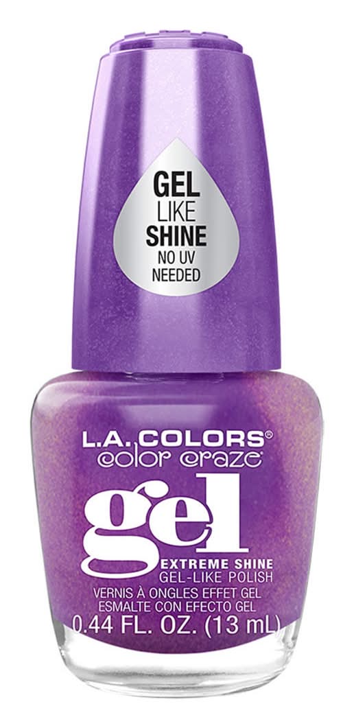 L.A. Colors Craze Extreme Shine Gel Nail Polish, Purple (0.44 fl oz)