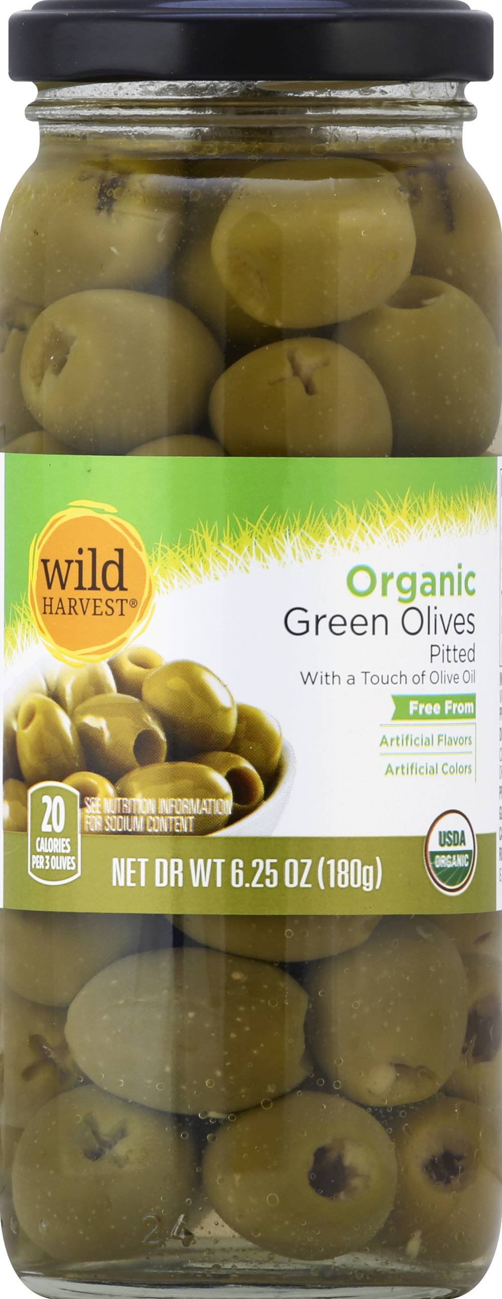 Wild Harvest Organic Pitted Green Olives (6.3 oz)