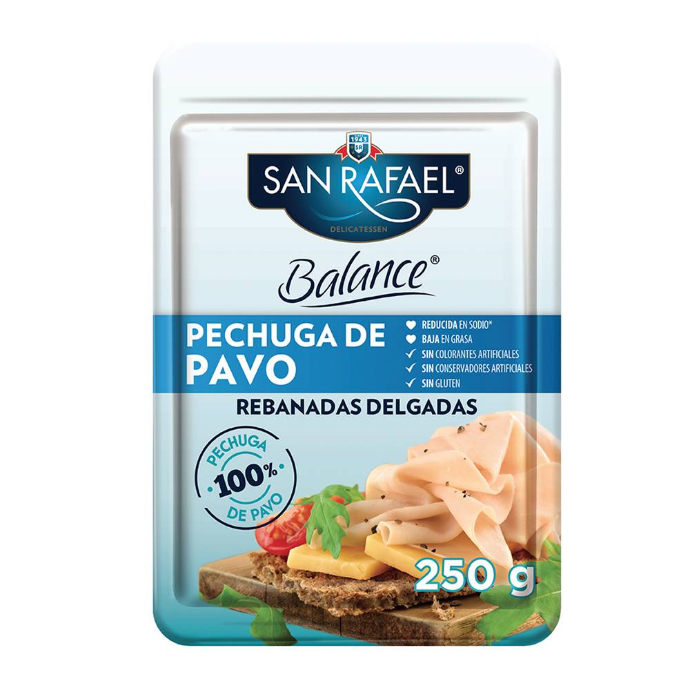 San rafael pechuga de pavo balance rebanadas delgadas (250 g)