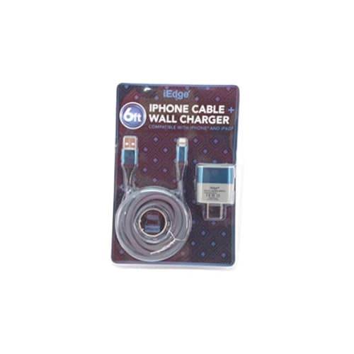 iEdge 6 Ft Type C Iphone Cable & Wall Charger