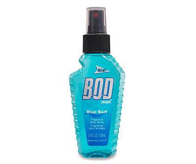 BOD man Unisex Body Spray, Blue Surf, Male (3.4 fl oz)