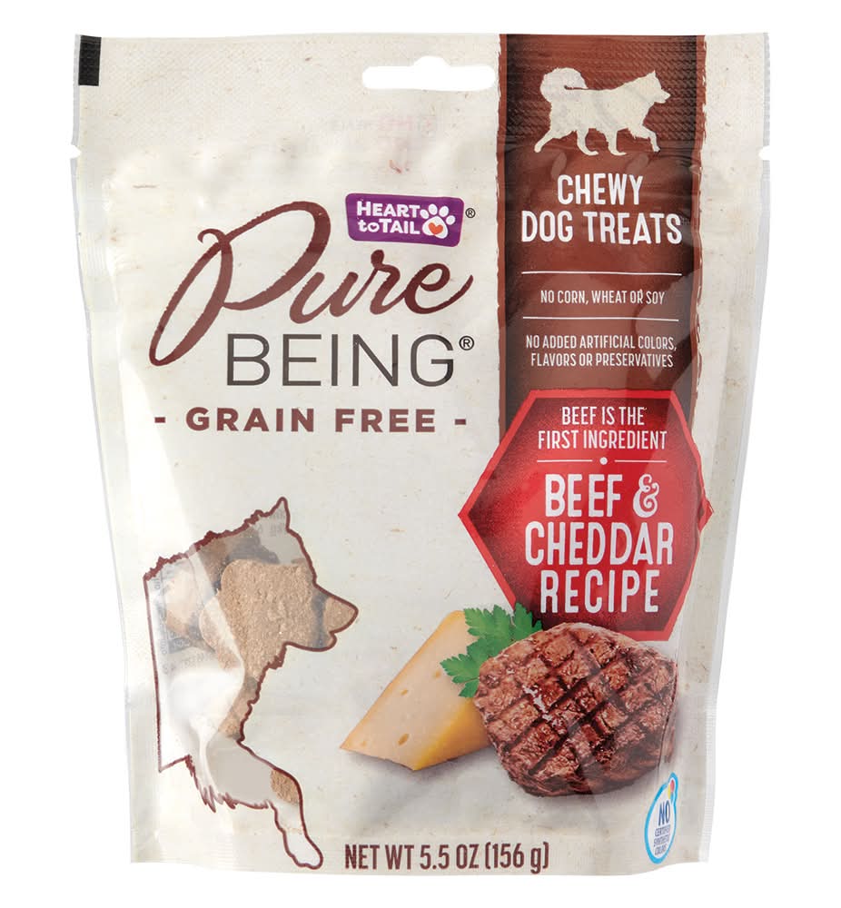 Pure Being Grain Free Dog Treats, Beef-Cheddar (5.5 oz)