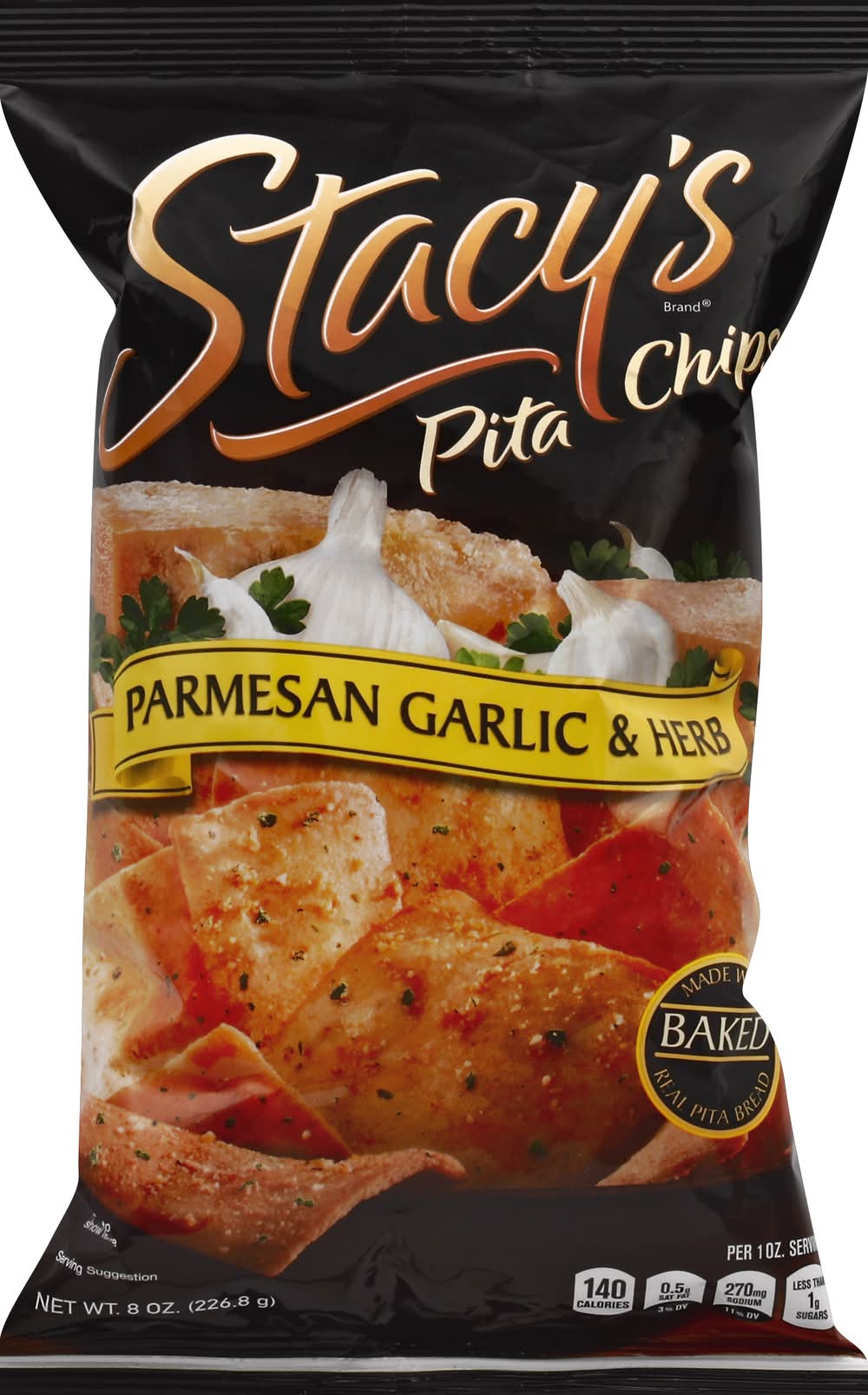 Stacy's Baked Pita Chips, Parmesan Garlic & Herb (8 oz)