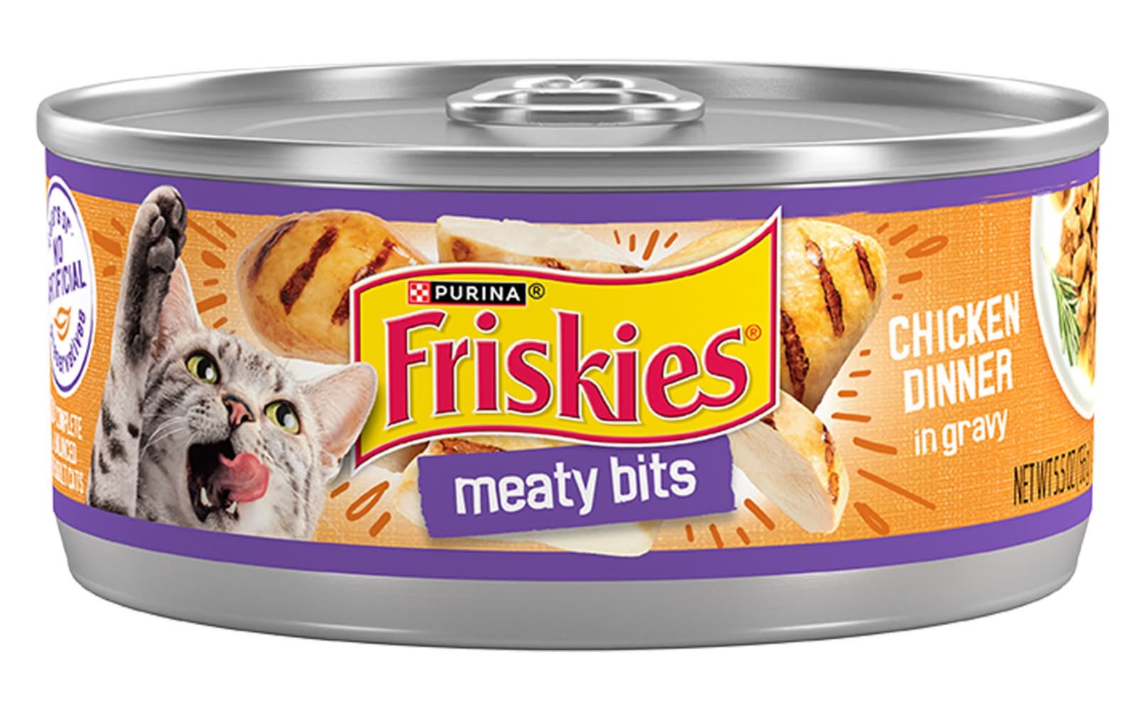 Friskies® Meaty Bits Adult Cat Wet Food - 5.5 Oz (Flavor: Chicken, Color: Assorted, Size: 5.5 Oz)