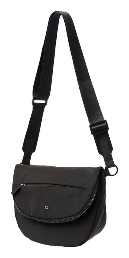 Miniso · Bolso crossbody minimalista textil, 26x19 cm, negro