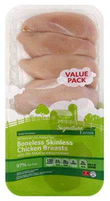 Signature Farms Boneless Skinless Chicken Breasts Value Pack - 3.5 Lb