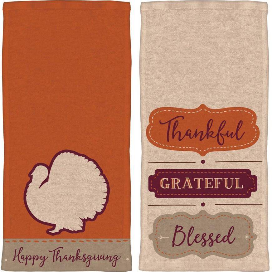 Thanksgiving Tea Towels, 2ct