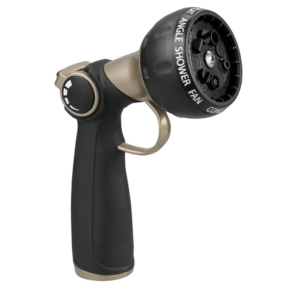 Orbit 7-Pattern Rear Trigger Lever Zinc Nozzle with Adjustable Spray - Garden Hose Nozzles & Wands | 56377