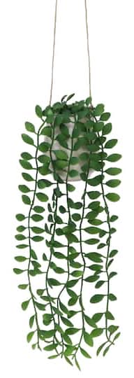 27" Hanging String Of Nickels In White Ceramic Pot By Ashland