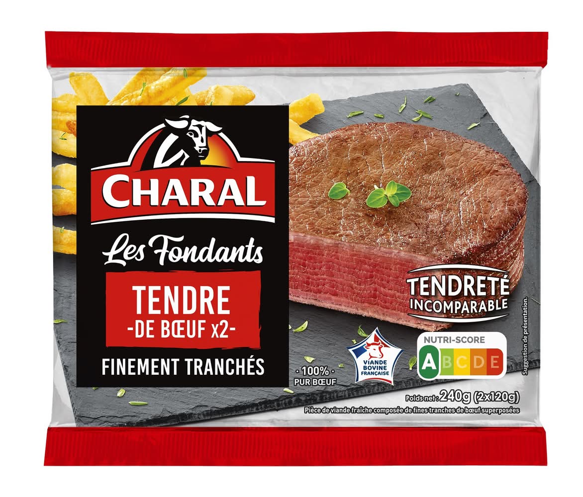 Charal - Pièce de viande fraîche composée de fines tranches de boeuf (240g)