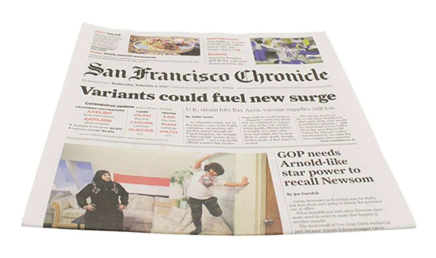 San Francisco Chronicle Daily-Out Of Area Service 1 Ea
