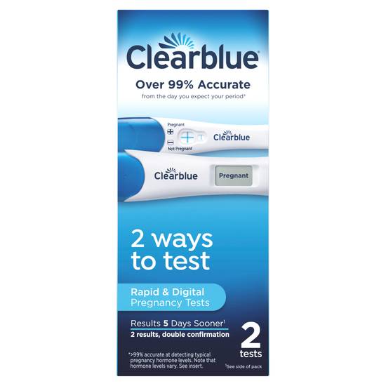 Clearblue Pregnancy Test Combo Pack, 2ct  - Digital with Smart Countdown & Rapid Detection