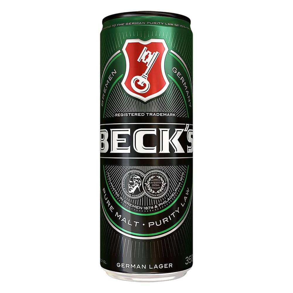 Beck's cerveja germany lager pure malt (350 ml)
