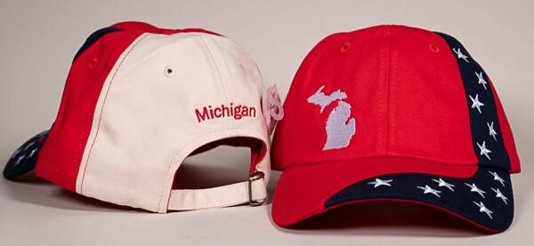 Hat Michigan Red White Blue