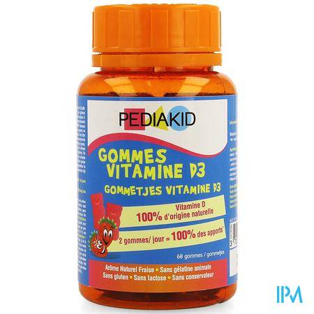 Pediakid Vitamines D3 Gommes 68 Vitalité - Compléments alimentaires