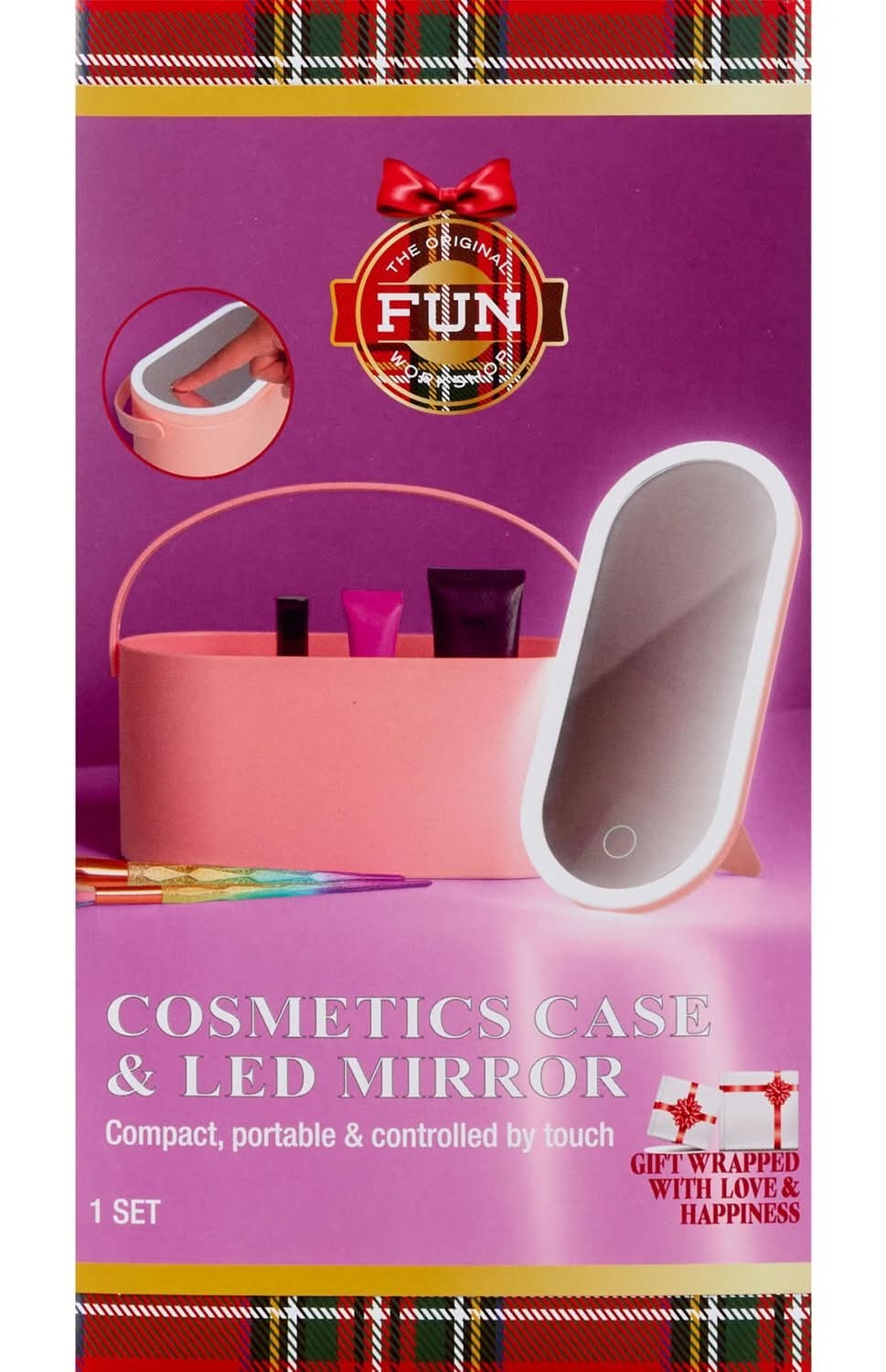The Original Fun Workshop Cosmetics Case & Led Mirror Pre-Wrapped Gift