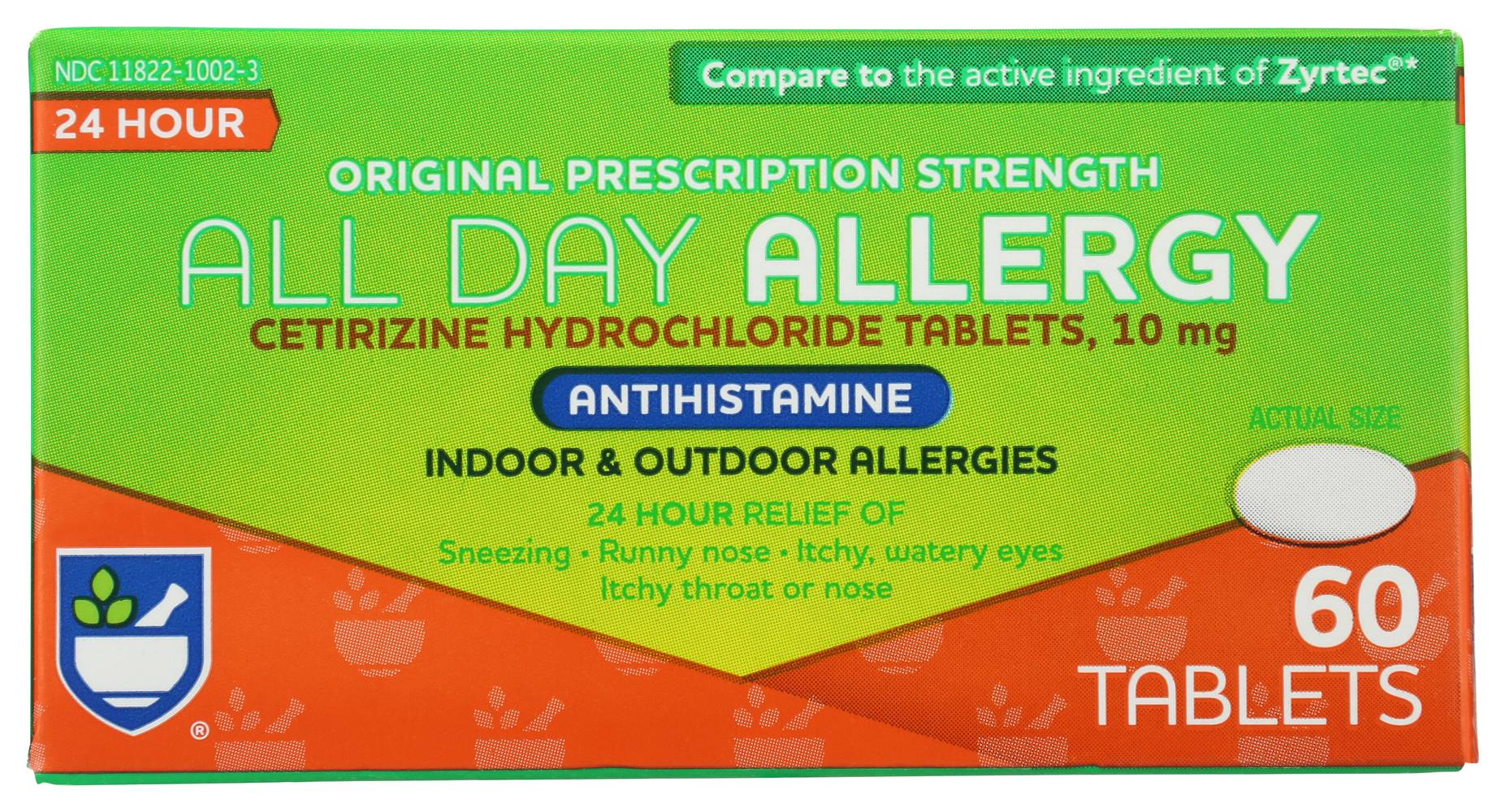 Rite Aid Pharmacy Cetirizine Allergy Relief 10 mg (60 ct)