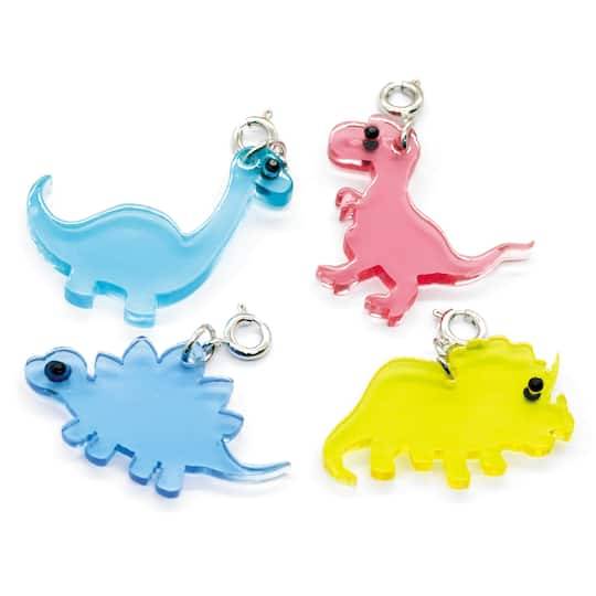 Creatology Dinosaur Charms, 0.74" × 1.25" , Assorted (4 ct)