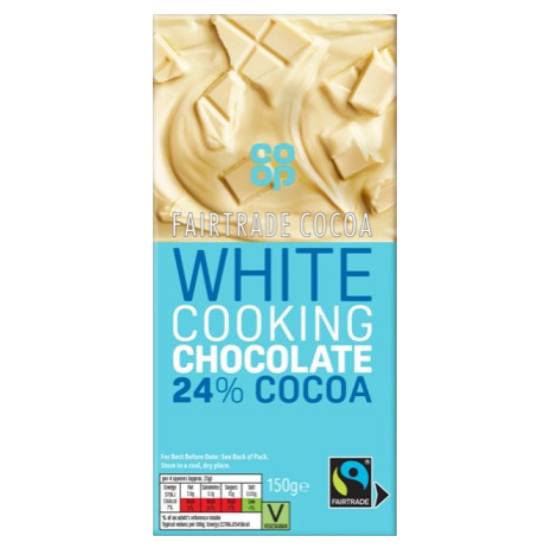 Co-Op Loved By Us Fairtrade White Cooking Chocolate 150g