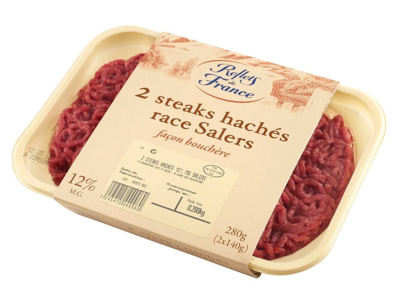 Reflets de France - Steak haché viande bovine race salers (280g)