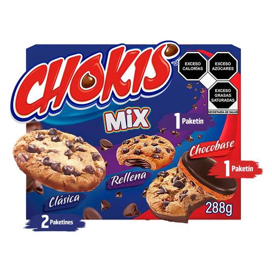 Chokis mix galletas con chispas de chocolate (caja 288 g)