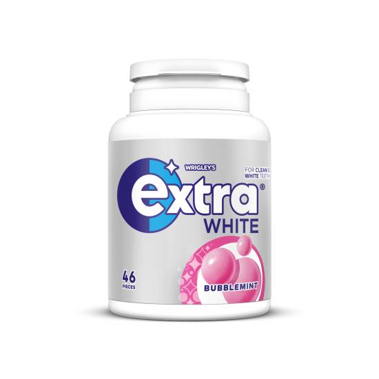 Wrigley's Bubblemint, Extra White Chewing Gum Bottle (64g)