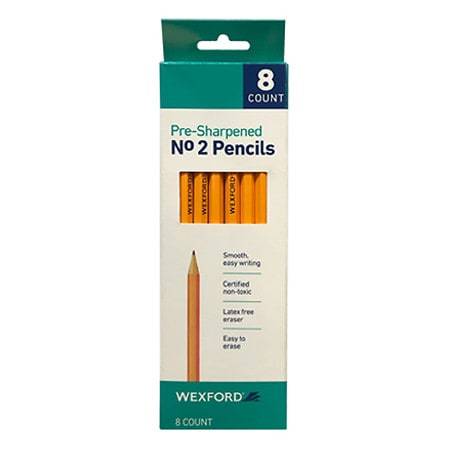 Wexford Pre-Sharpened No2 Pencils (8 ct)