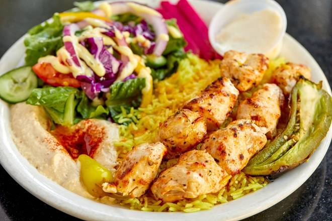 Grilled Chicken Kebab Plate