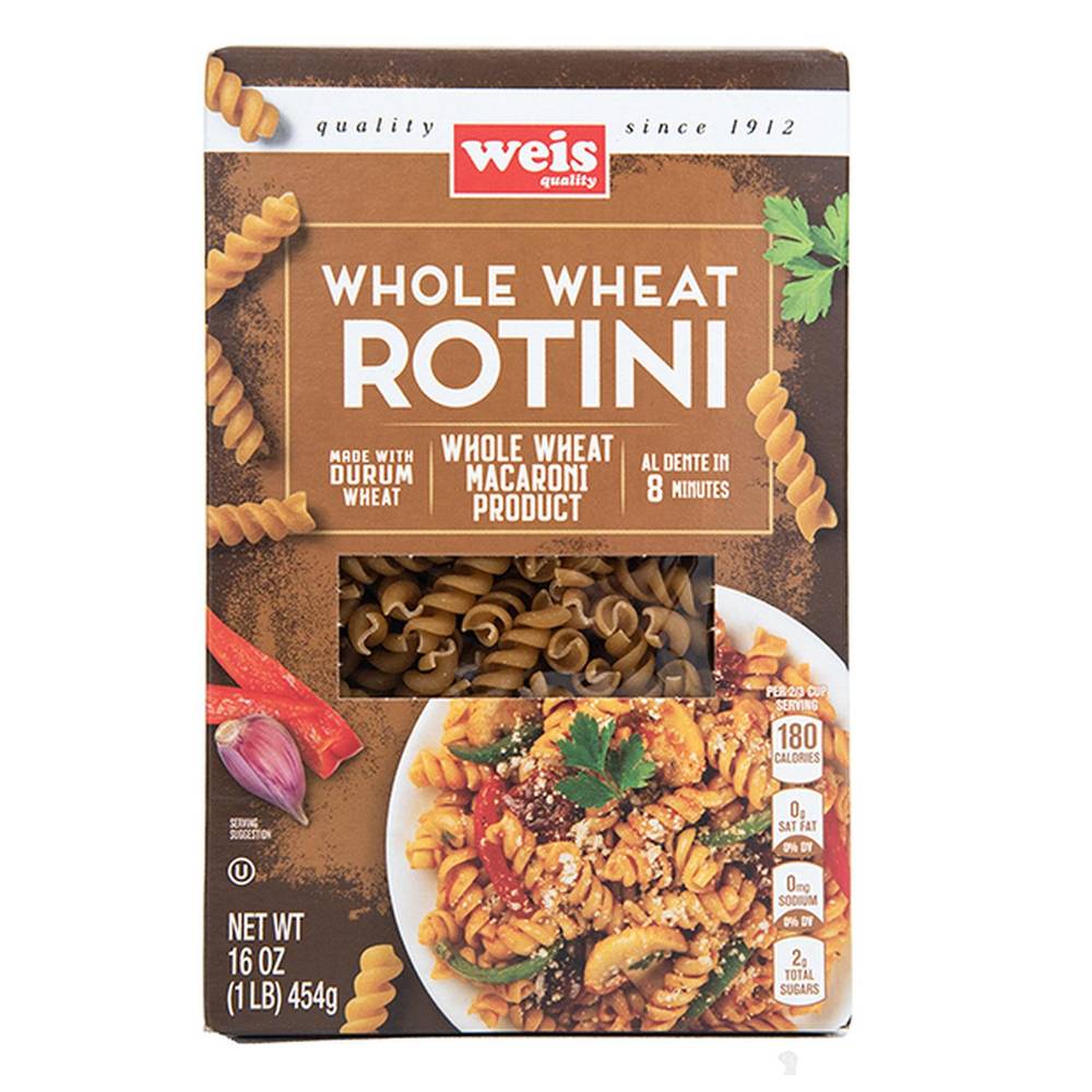 Weis Quality Whole Wheat Rotini (16 oz)