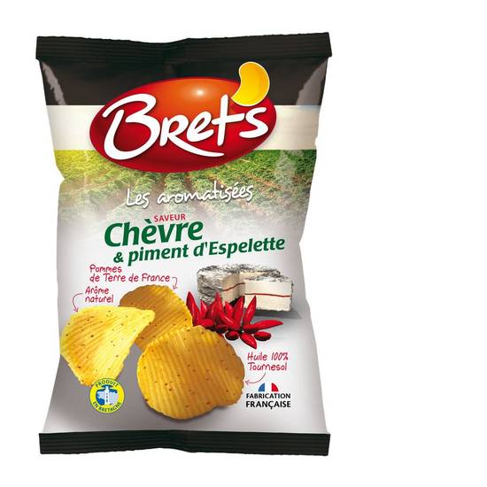 Chips saveurs chèvre et piment Bret's 125g