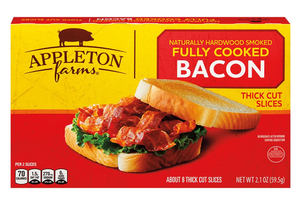 Appleton Farms Fully Cooked Bacon