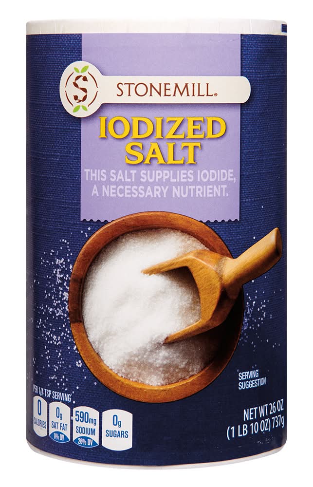 Stonemill Iodized Table Salt (26 oz)