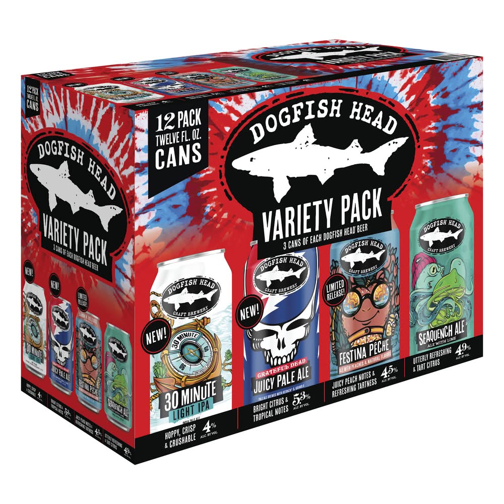 Dogfish Head The Box That Goes Boom Variety Back (12 x 12 fl oz)