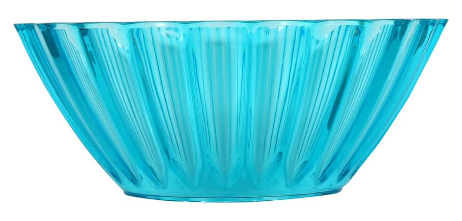Wavy Plastic Bowls, 3.5x8.5 in., Light Blue
