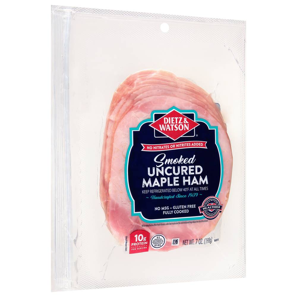 Dietz & Watson Smoked Uncured Maple Ham Gluten Free (7 oz)