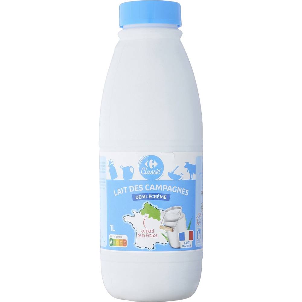 Carrefour - Lait demi-écrémé (1L)