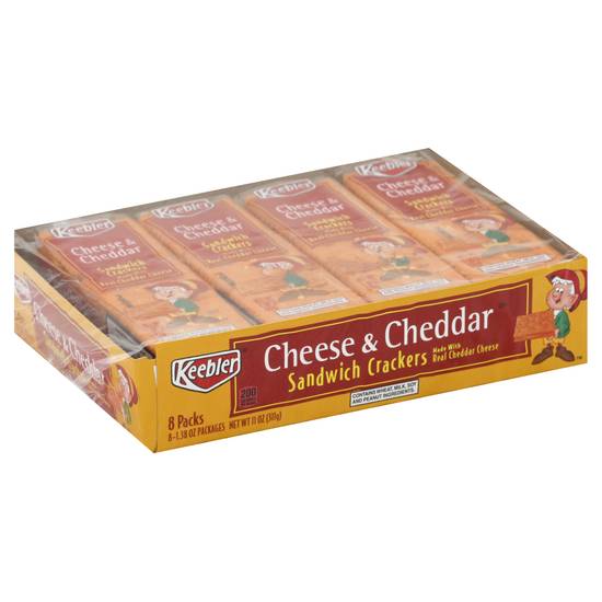 Keebler Cheese & Cheddar Sandwich Crackers (8 ct)