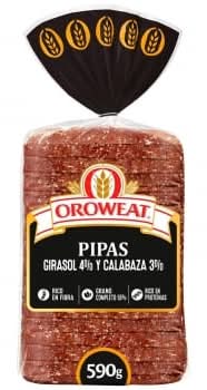 Pan de molde con pipas de girasol y calabaza Oroweat 590 g.