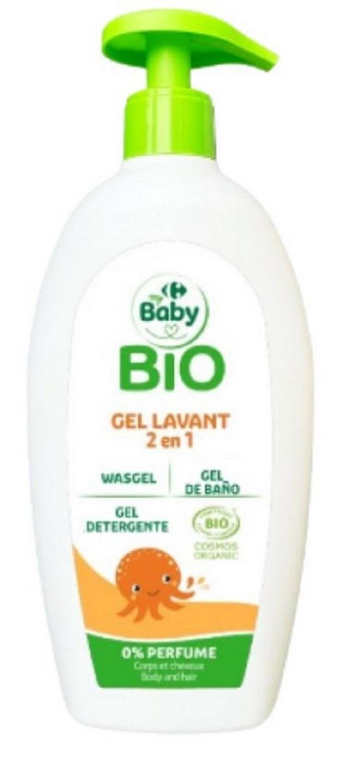 Carrefour Baby Bio - Gel lavant 2 en 1 corps cheveux (500ml)