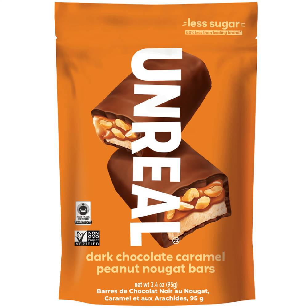 Unreal Nougat Bars (dark chocolate - caramel peanut)