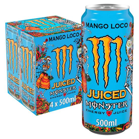 Monster Energy Mango Loco Cans 4 x 500ml