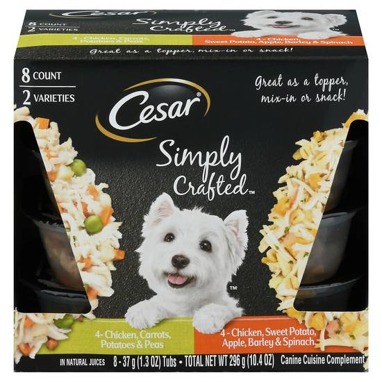 Cesar Simply Crafted Variety pack Adult Wet Dog Food (8 x 1.3 oz)