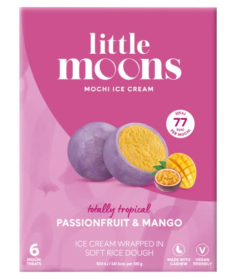 Little Moons Passionfruit-Mango, Mochi Ice Cream (6 pack)