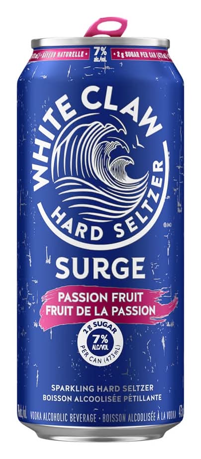 White Claw Surge Sparkling Hard Seltzer, Passion Fruit (473 ml)