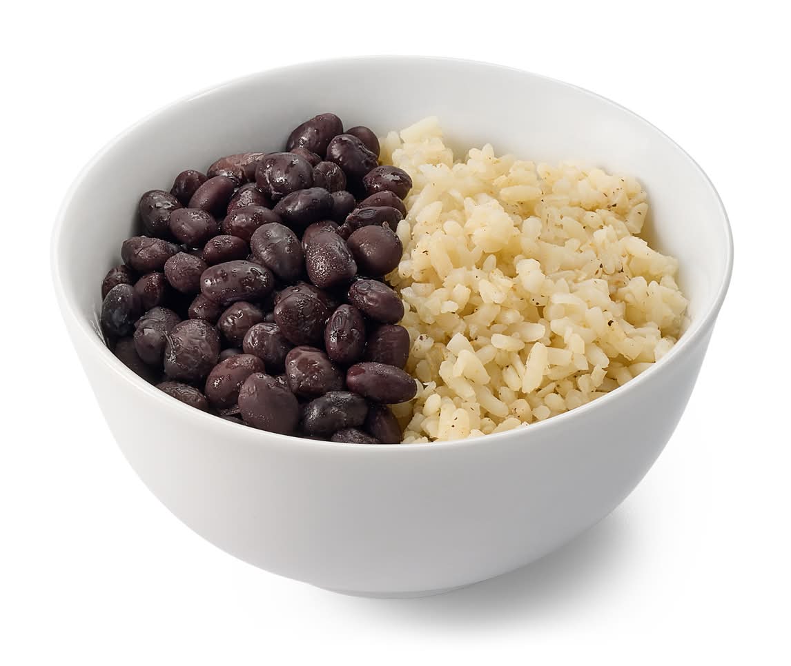 White Rice & Black Beans Bowl