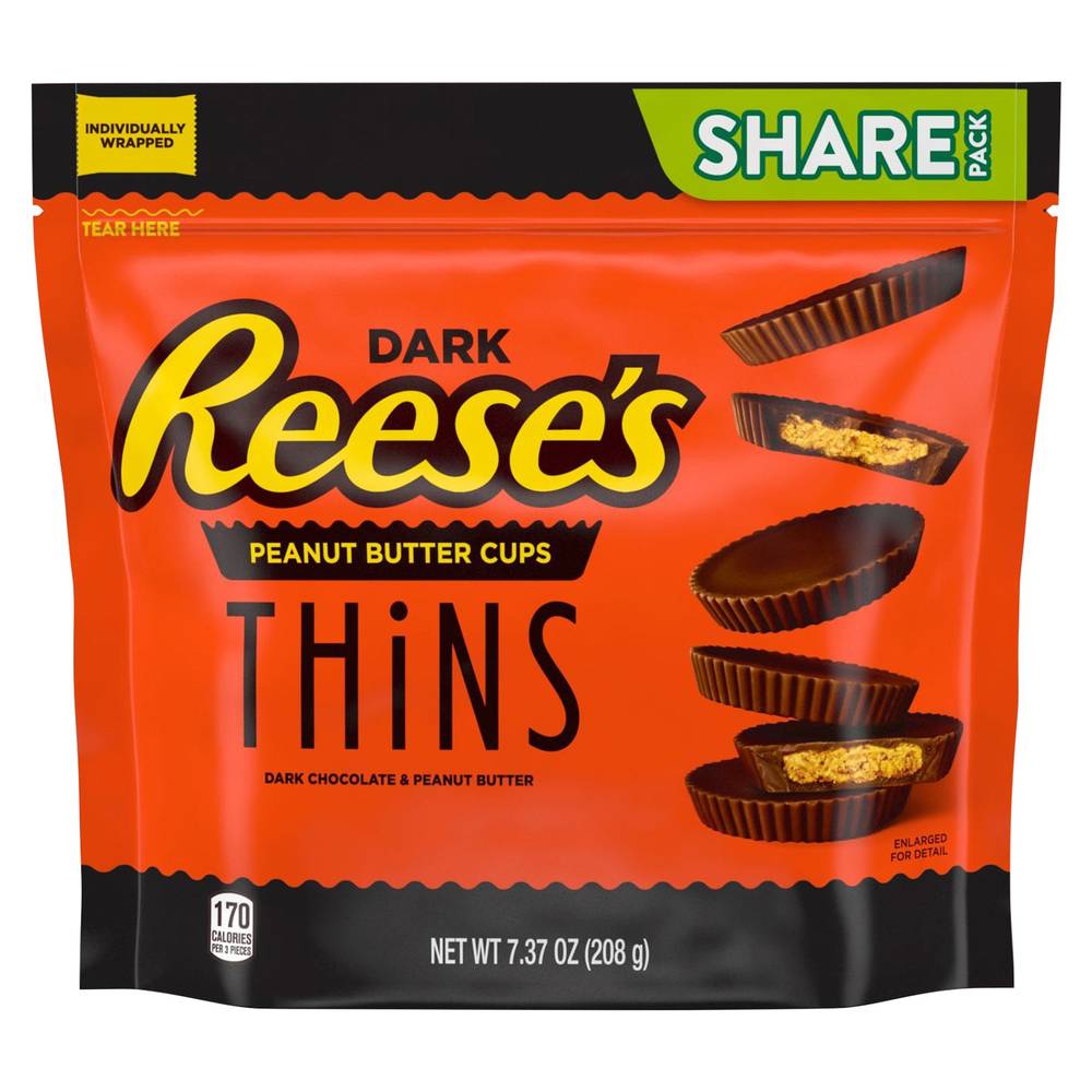 Reese's Dark Thins Chocolate & Peanut Butter Cups (7.37 oz)