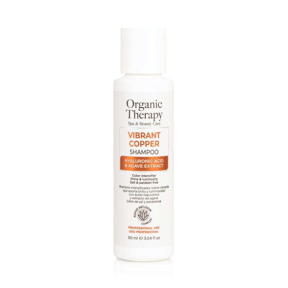 Organic Therapy · Shampoo intensificador cobre vibrante travel (90 ml)